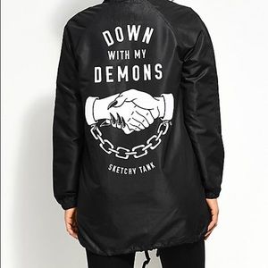 SKETCHY TANK DOWN W/ MY DEMONS WINDBREAKER JACKET